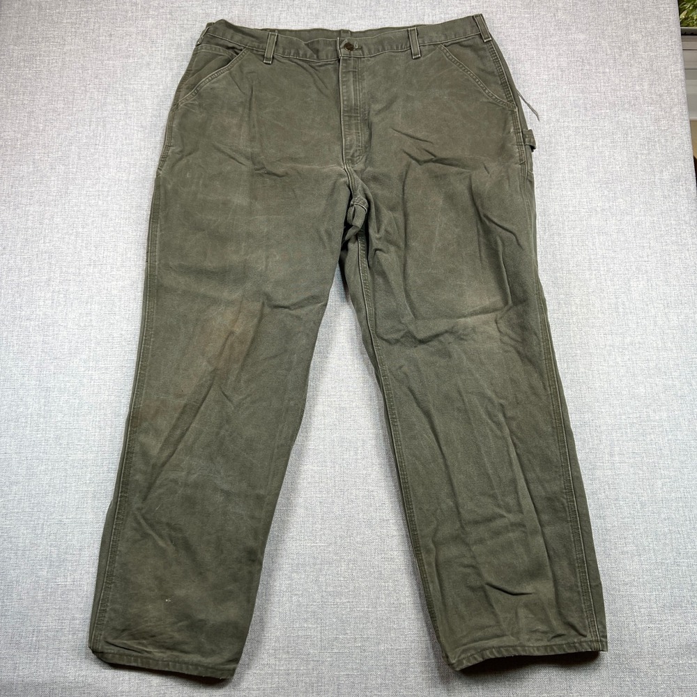 Carhartt 811 MOS Loose Original Fit Work Pants Men 40x30 Olive Moss Green Cotton